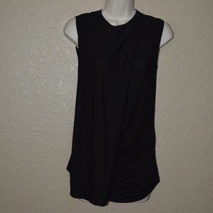 Sz 38 4 S Givenchy Black Ruched Detail Sleeveless Top Blouse